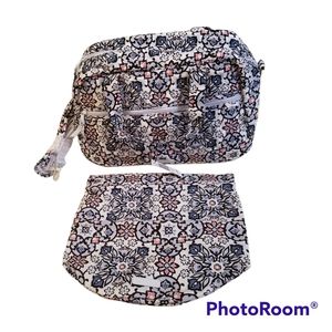 Vera Bradley compact traveler and ditty bag Lisbon Medallion